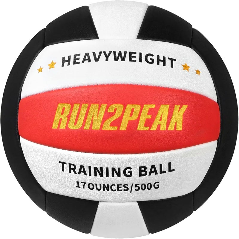 RUN2PEAK Heavy Weight Volleyball Setter Training Ball Official Size 5 Volleyballs PU Practice Volley Balls for Indoor Rebounder Equipment Setters Weighted Volleyball Setting Trainer - Image 1